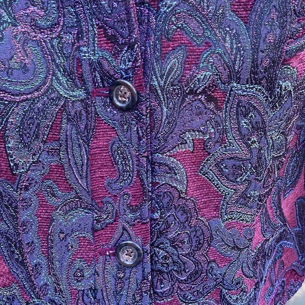 Coldwater Creek Floral Textured Fully Lined Blazer Jacket - Picture 3 of 11